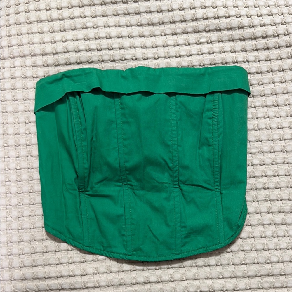 Green Strapless Corset Top